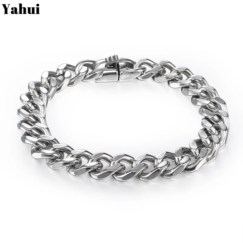 

YaHui stainless steel bracelets bangles personalized bracelet chain link men bracelet gifts for men accessories jewelry
