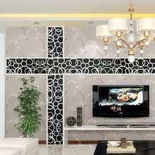 3D Mirror Stickers Wall Decal Acrylic Modern Home Decoration Wall Decor Mirror Wall Art DIY Poster Stickers Silver/Golden/Black diy wall clock acrylic mirror stickers art home decoration