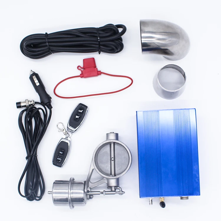 

Vacuum Exhaust Valve 2.5 inch With Vacuum Pump Cutout Pipe Wireless Remote Controller Close Open Style Automobile Accessory