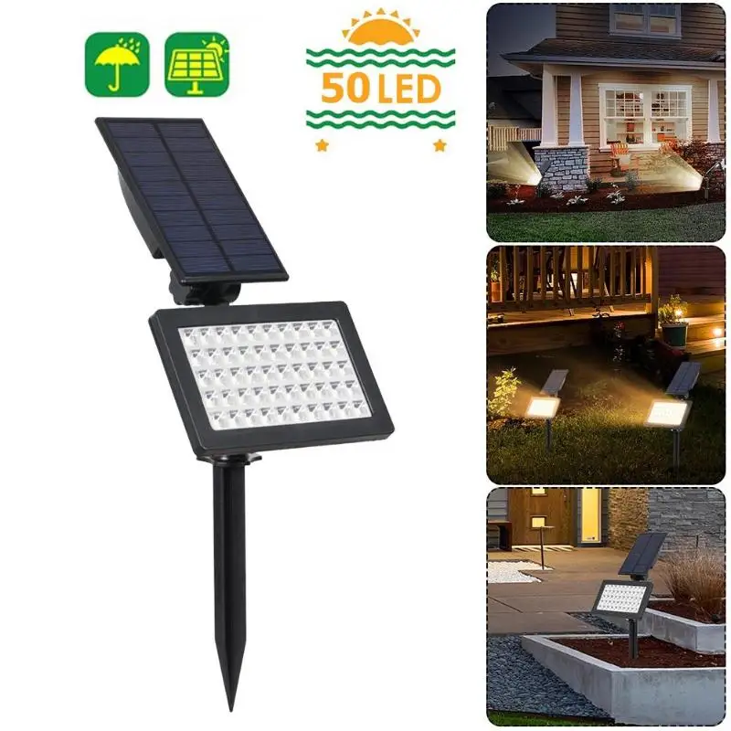 

50 LED Solar Light Outdoor Garden Lawn Ground Lamp Underground Spotlight