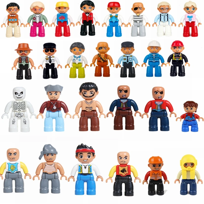 

Single sale Legoing Duplo City doctor mother and father role model building block Duplo and legoings compatible children's toys