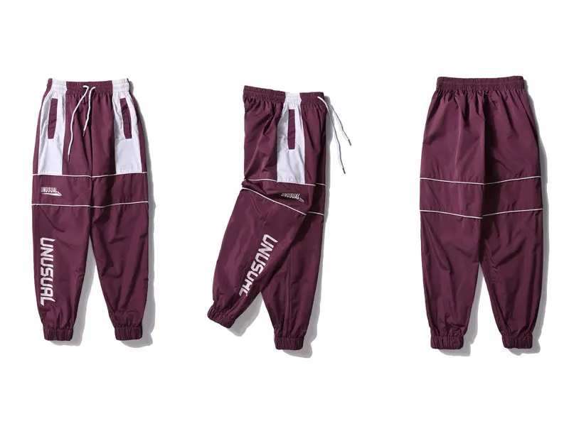 Color Block Patchwork Track Harem Pants 5