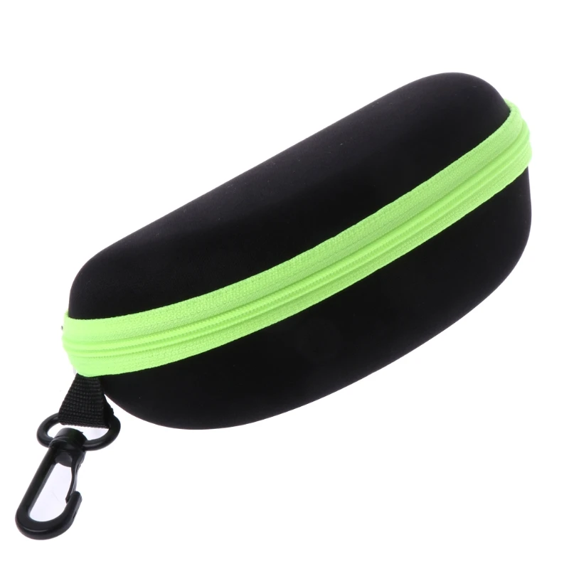 Hard Shell Double Eyeglasses Case - Dual Compartment Sunglasses Organizer With Carabiner Clip For Travel