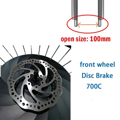 36 В IMortor Колесный комплект для переоборудования электрического велосипеда с 2" 24" 2" 700C 29" переднее моторное колесо eBike Электрический велосипед конверсионный комплект - Цвет: 700C Disc Brake