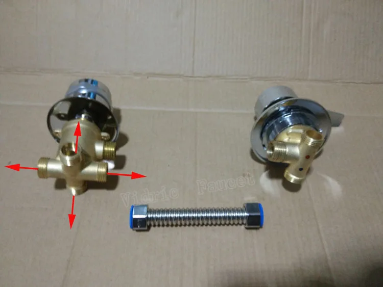  4 ways Screw+Tube shower mixing faucet separate 2/3/4/5 ways bathroom shower mixer faucet set  bath