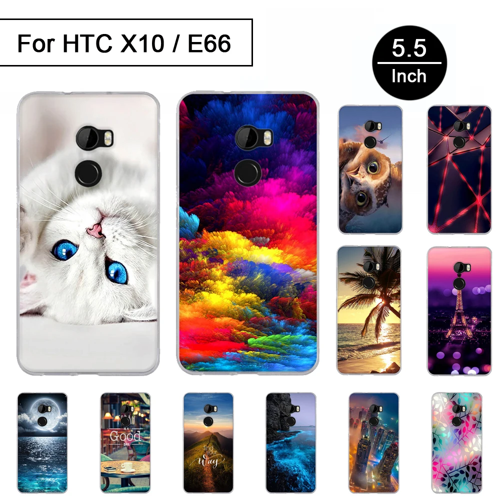 Чехол для HTC One X10 чехол 5 дюйма силиконовый E66 чехлы мягкий из ТПУ X 10 Coque Bag|Бамперы| |
