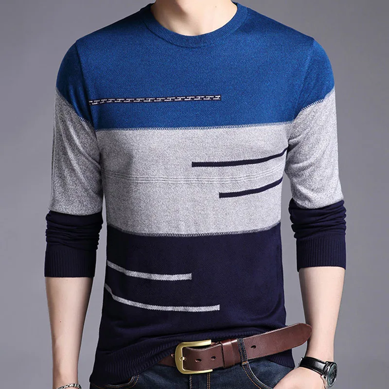 2019 brand male pullover sweater men knitted jersey striped sweaters mens knitwear clothes sueter hombre camisa masculina 100