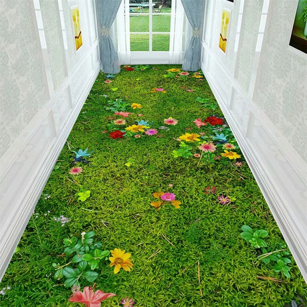 3D пляжные цветы растения Лестница Коврики с принтом коврик нескользящий для прихожей коридора дома гостиной спальни - Цвет: R5