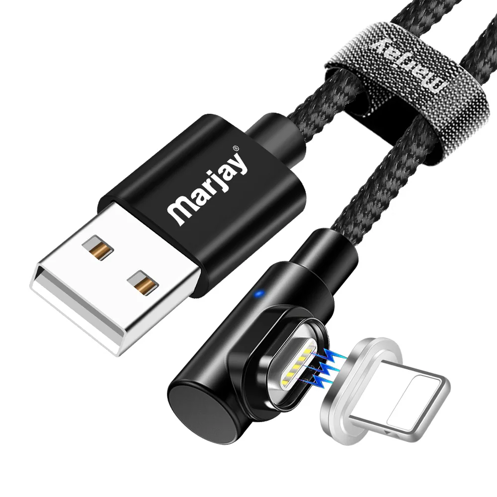 Магнитный usb-кабель Marjay для iPhone XS Max, XR, X, 8, 7, 6, 6s Plus, 5, 5S, SE, iPad Pro, Mini, быстрое зарядное устройство, шнур для передачи данных, usb-кабель