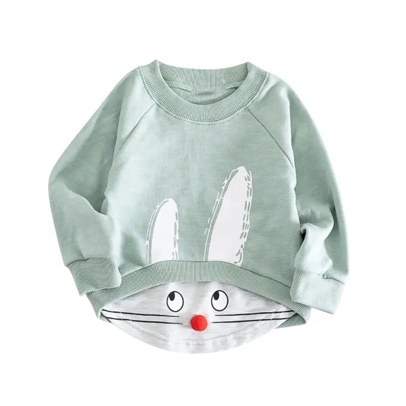 

Spring Autumn Cute Baby Girls Cartoon Rabbit Fashion Sweatshirt Children Long-Sleeved Baby Girls Boys T-shirt Children Clothing