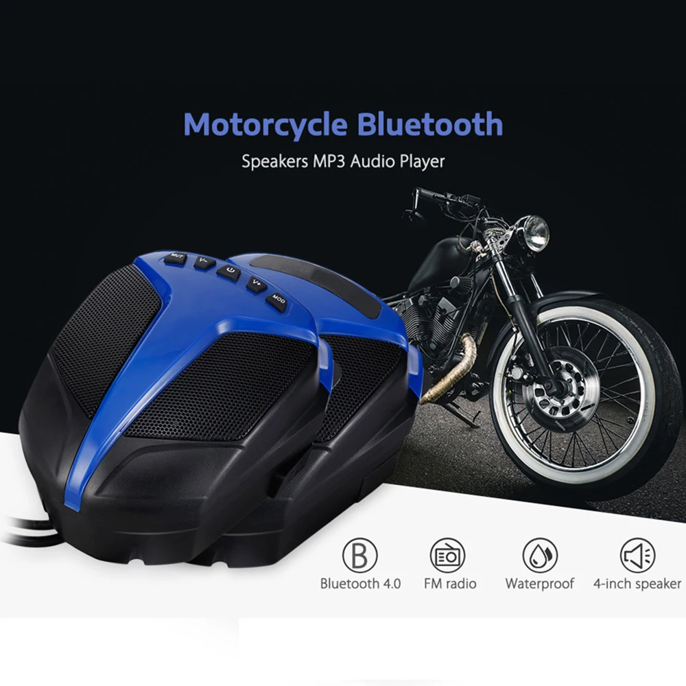 Мотоцикл динамик bluetooth MP3 аудио плеер 4 дюймовая Колонка сабвуфер Музыка FM TF