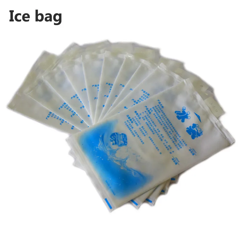 10pcs/lot 400ML thicken nylon gel ice pack reusable Cooler bag for food storage picnic fridge ...
