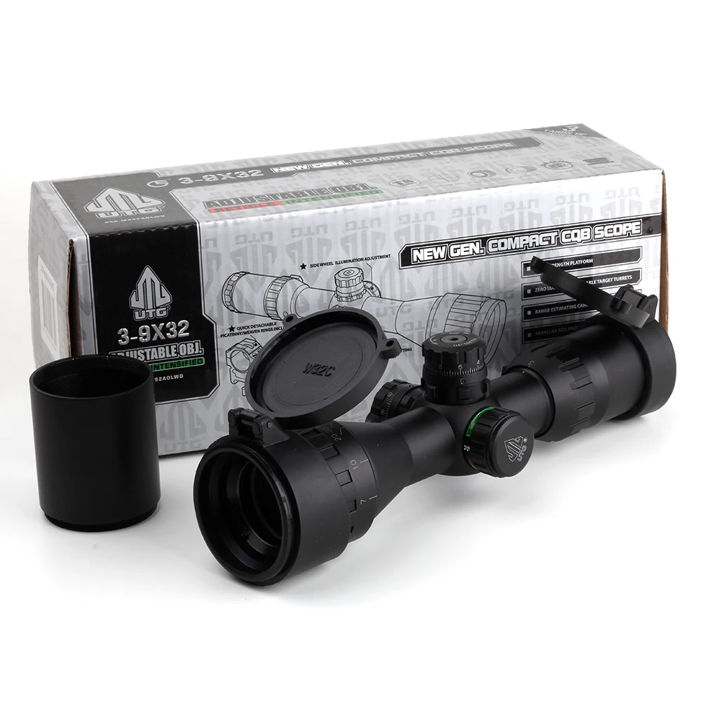 Leapers UTG Optical 3 9x32 AOL 1inch Tube Mil dot Compact Hunting Riflescope With Sun Shade