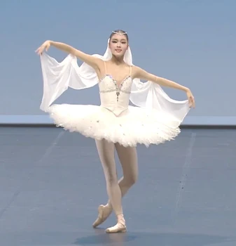 

Adult White Professional Tutu Women Ballet Dance Competition Costume Figure Skating Dress For Girls Swan Lake Ballet Dress
