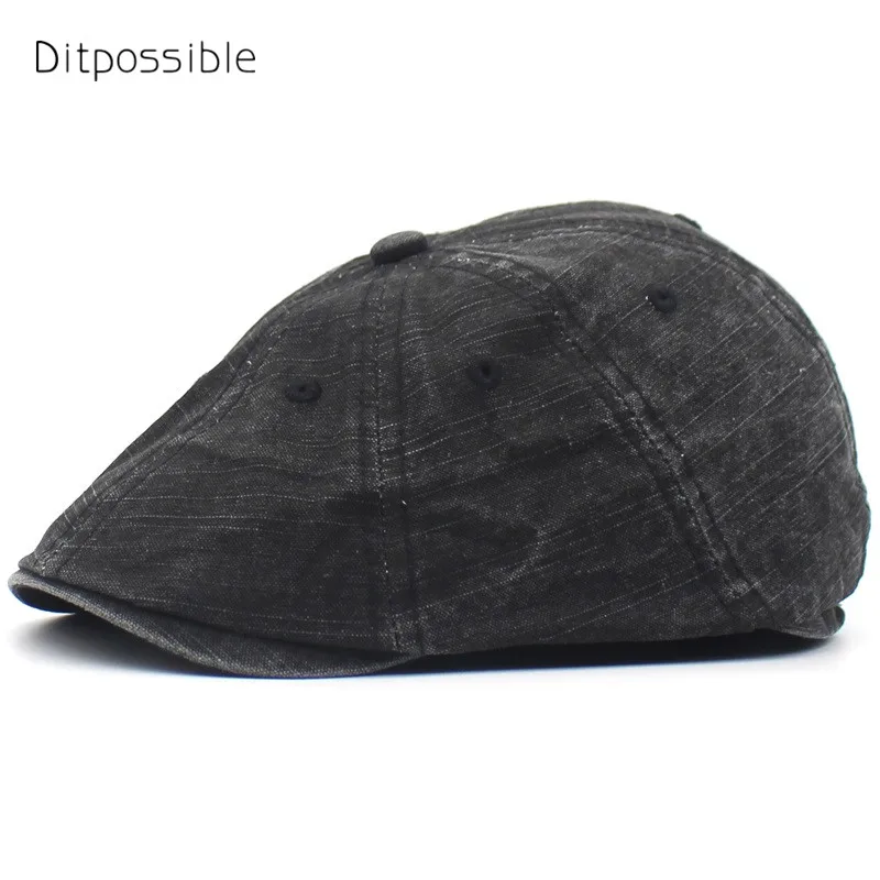 

Ditpossible classic washed cotton beret hats for men vintage casquette flat caps gorras berets