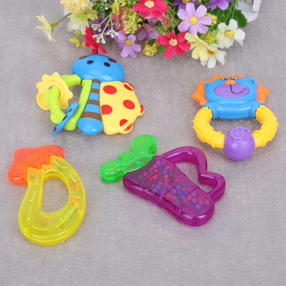 4 Pcs Bayi Bayi Rattle Developmental Toys Indah Kartun Hewan Lebah