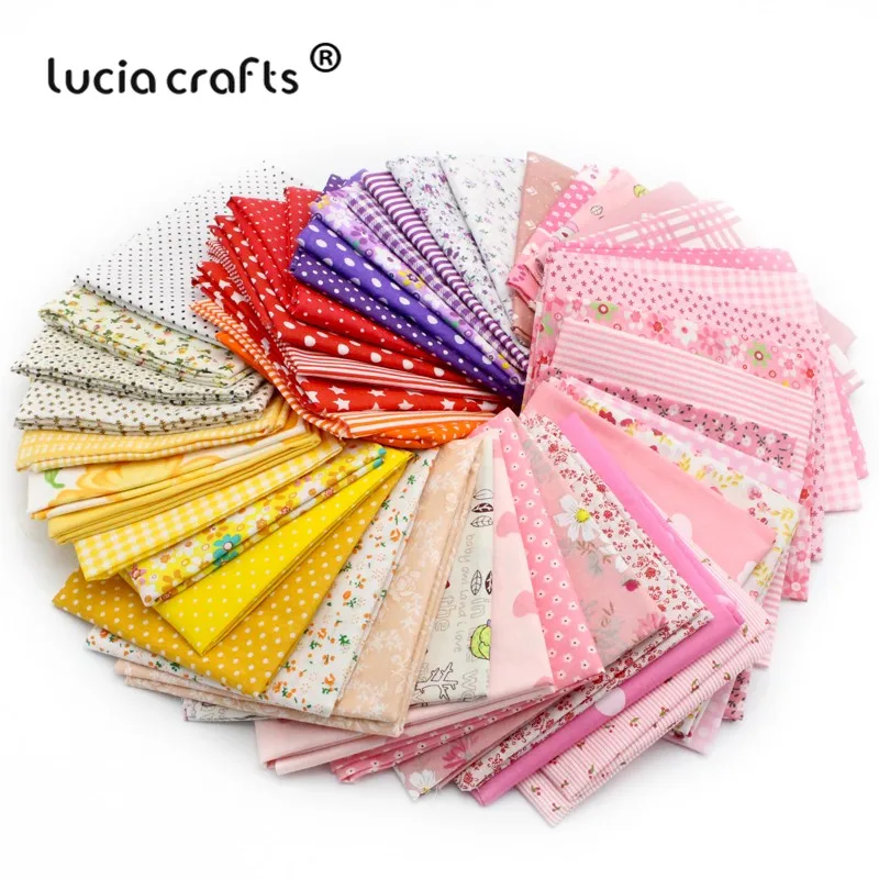 

Lucia crafts 10*10cm Floral /Stripe Cotton Fabric For Patchwork DIY Handmade Scrapbooking Sewing materials Accessories H0902