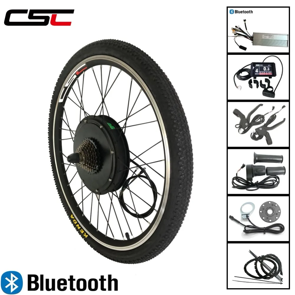 

CSC front rear Motor Wheel 48V 1500W for 20 24 26 27.5 28 29'' 700C Bluetooth Ebike Electric Bicycle Conversion Kit Regeneration