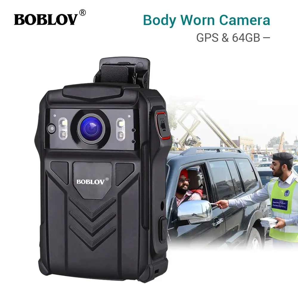 

BOBLOV WZ61 Body Worn Camera 4K HD 1080P 32GB/64GB With GPS Camera IR Night Vision Loop Recording