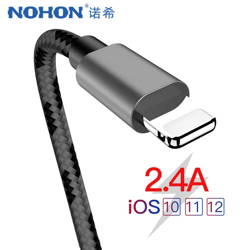 NOHON кабель для быстрой зарядки Apple 8 Pin для iPhone X 7 6 8 6 S 5 5S Plus XS MAX XR для iPad mini 4 зарядное устройство с интерфейсом Lightning кабели