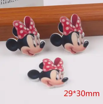 

50pcs minnie Bow Mixed Resin Flatbacks Planar Resin Crafts for DIY Home Decoration Accessories