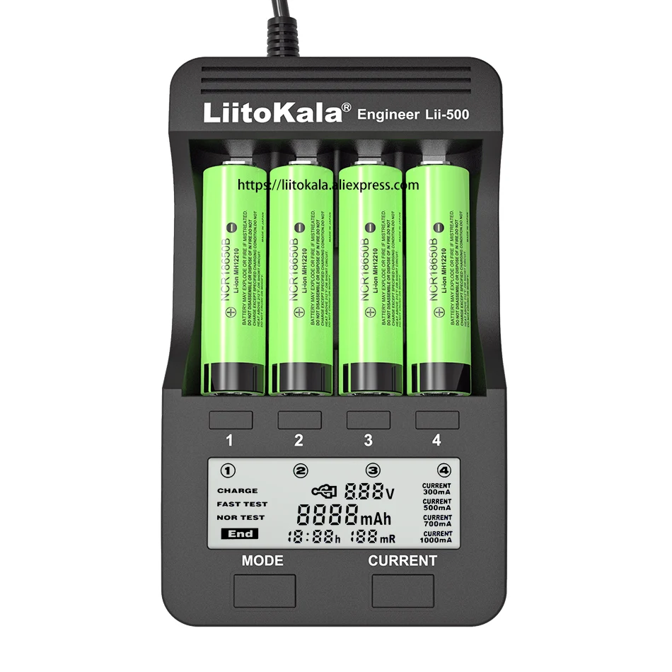 Умное устройство для зарядки никель-металлогидридных аккумуляторов от компании liitokala lii500 Lii-500 зарядное устройство Lii-PD4 Lii-S1 lii-S2 lii-S4 18650 зарядное устройство для 3,7 в 18650 21700 26650 20650 AA AAA