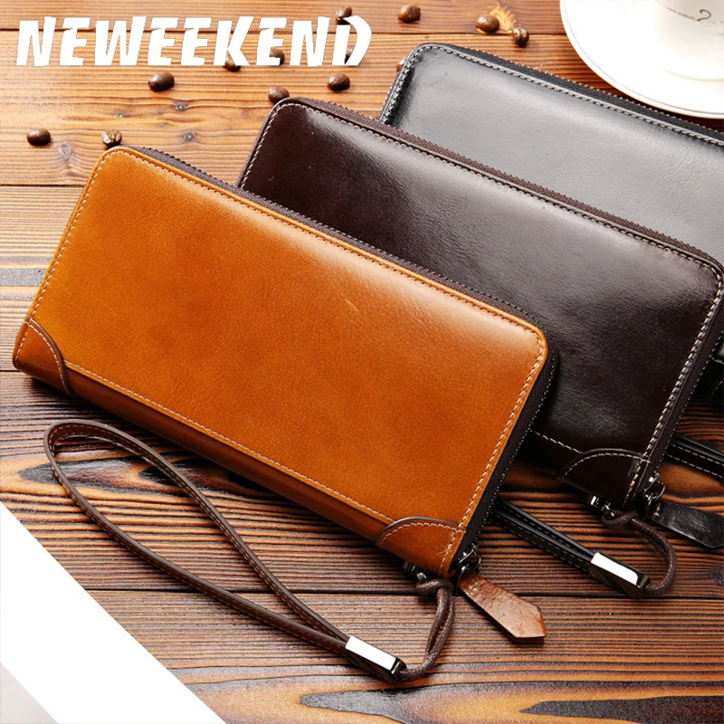 

Luxury Male Leather Purse Men's Clutch Wallets Handy Bags Business Carteras Mujer Wallets Men Black Brown Dollar Price MBC6019