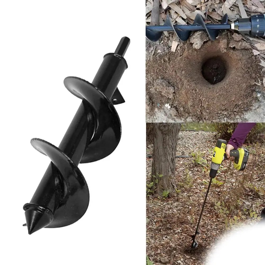 5/8x18cm 8x22cm Hole Digger Garden Auger Drill Bit Grass Plug Plant Flower Bulb Rapid Planter Hole Drill Earth Augers For Drill