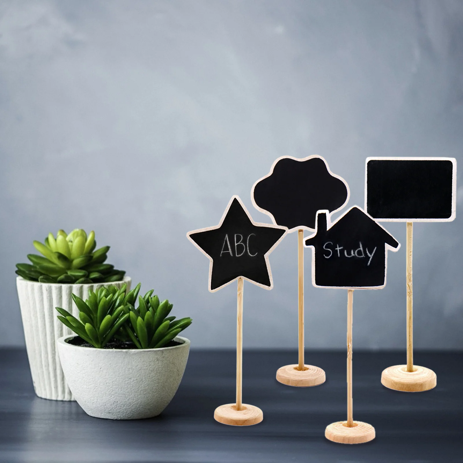 

Mini Small Wooden Chalk Blackboard DlY Decor Wedding Kitchen Restaurant Sign Chalkboard Writing Notice Message Paint Wood Board