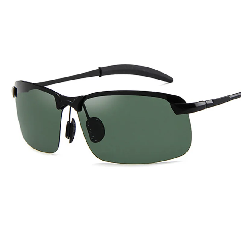 Винтажные Солнцезащитные очки мужские Поляризованные Ретро антибликовые мужские солнцезащитные очки для вождения наполовину оправа для очков