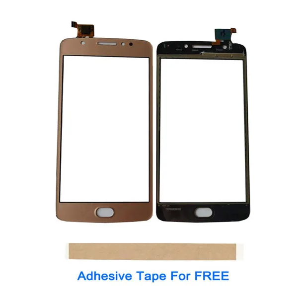 

5.0" For Moto E4 XT1762 XT1772 Touch Screen Sensor Glass Digitizer Front Glass Black Gold Color With Tape