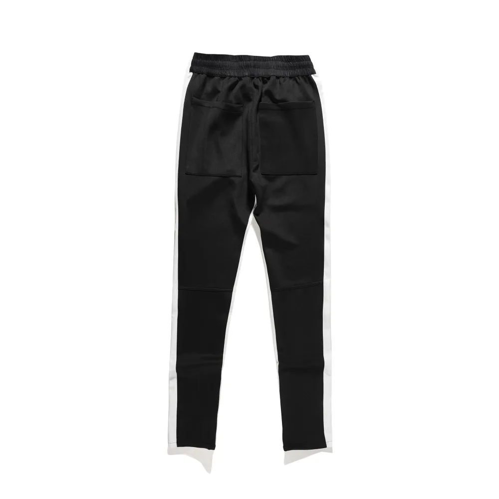 Мода 2018 на молнии ботильоны трек лоскутная High Street Штаны высокое качество Contrast Striped Jogger ретро ноги молния пот Штаны