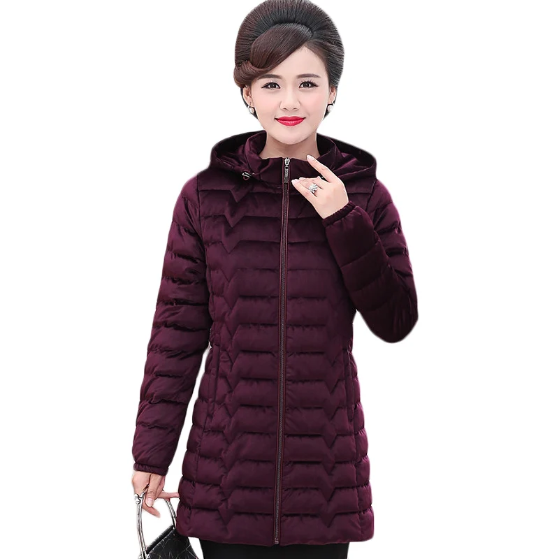 

New Autumn Winter Gold velvet Hooded Cotton Jacket Women Korean Long Warm Down cotton Jackets Women's Plus size Parkas 6XL F713
