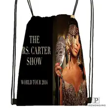 Custom HT beyonce jay z mona походная сумка на шнурке милый рюкзак для детей(черная спинка) 31x40 см#2018612-01-32