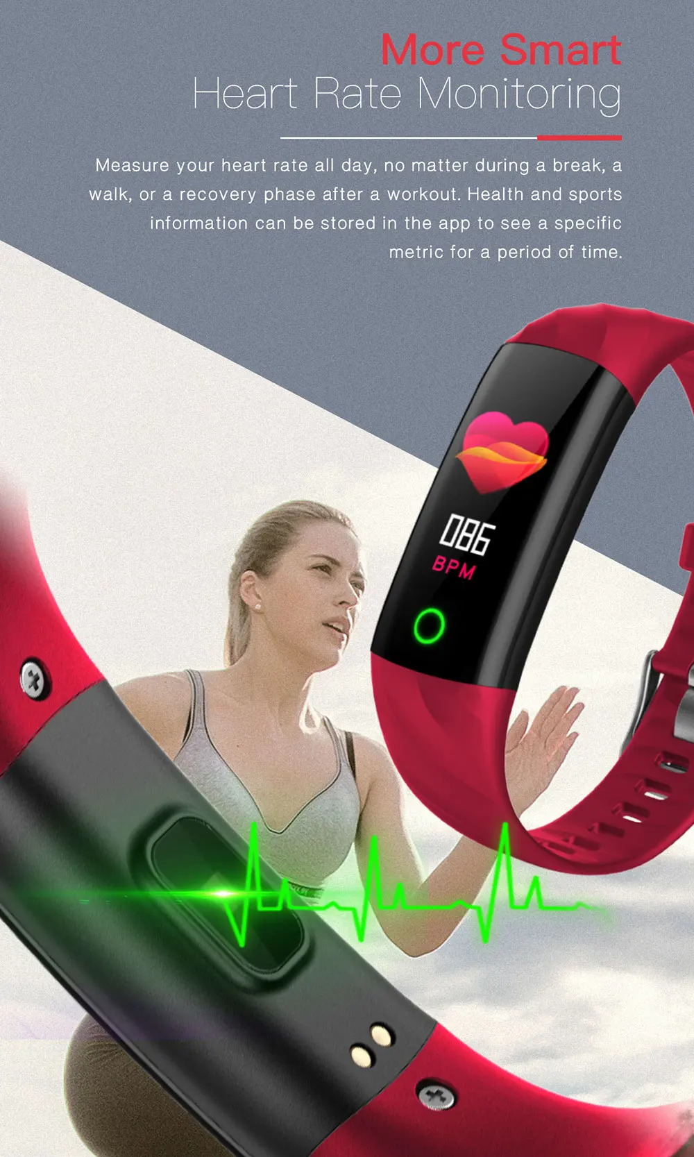 S5-7-130387- Smart Wristband GPS Tracker IP68 Waterproof Fitness Bracele Blood Pressure Measurement Watch Men Fitness Tracker Band 
