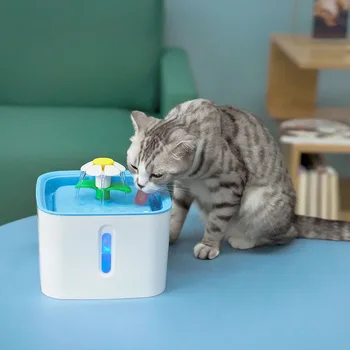 

2.4L Pet Drinking Fountain Dispenser Automatic Pet Cat Water Fountain LED Electric USB Dog Cat Pet Mute Drinker Feeder Bowl