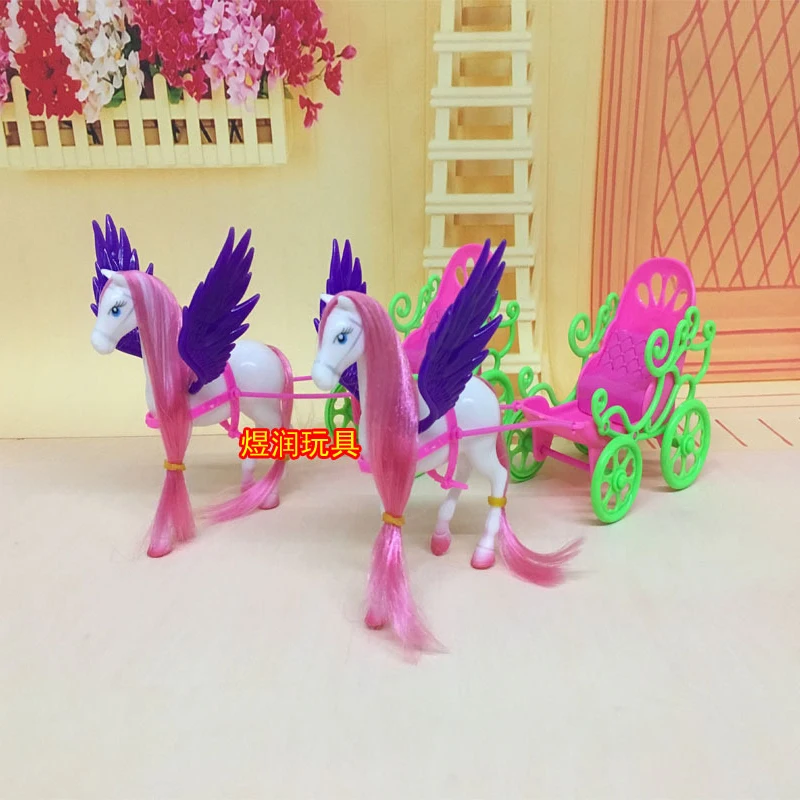 Jimusuhutu мини цветная Карета для Барби Келли Кукла замок мечты девочка подарок на день рождения игрушка