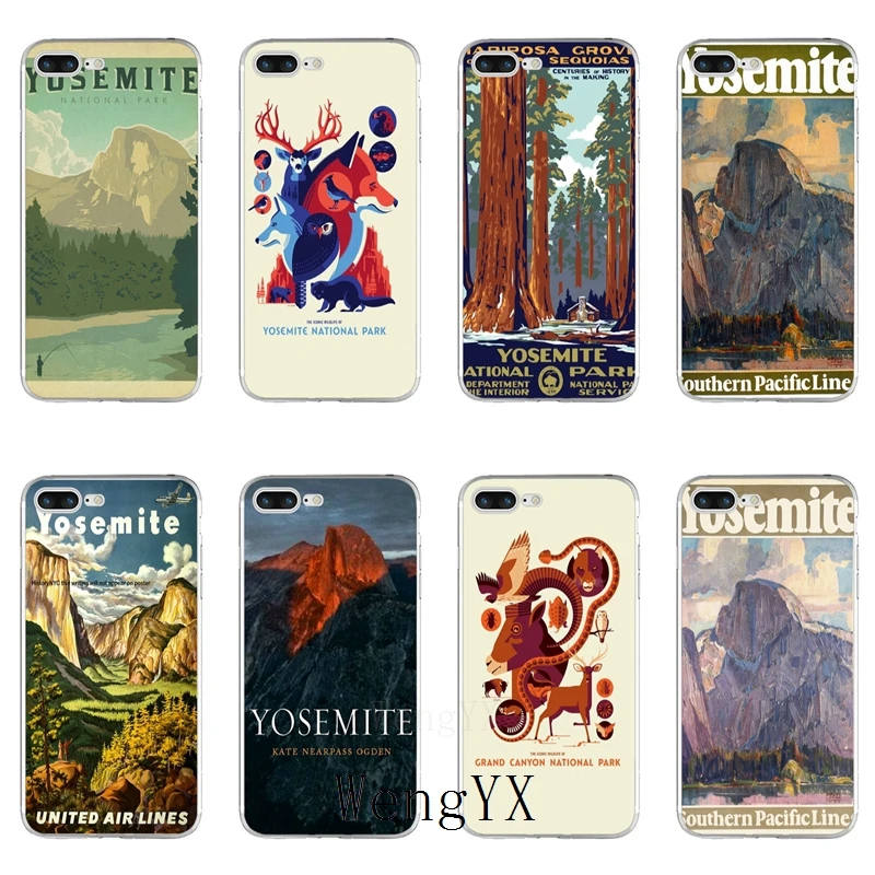 

yosemite national park poster silicone TPU Soft phone case For Samsung Galaxy S3 S4 S5 S6 S7 edge S8 S9 Plus mini Note 3 4 5 8