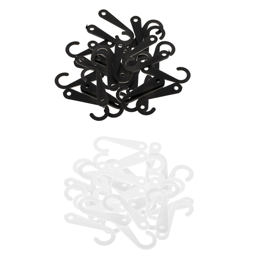 100 Pieces 45mm Plastic J Shape Hook for Socks Towels Gloves T-Shirts Hanging Display