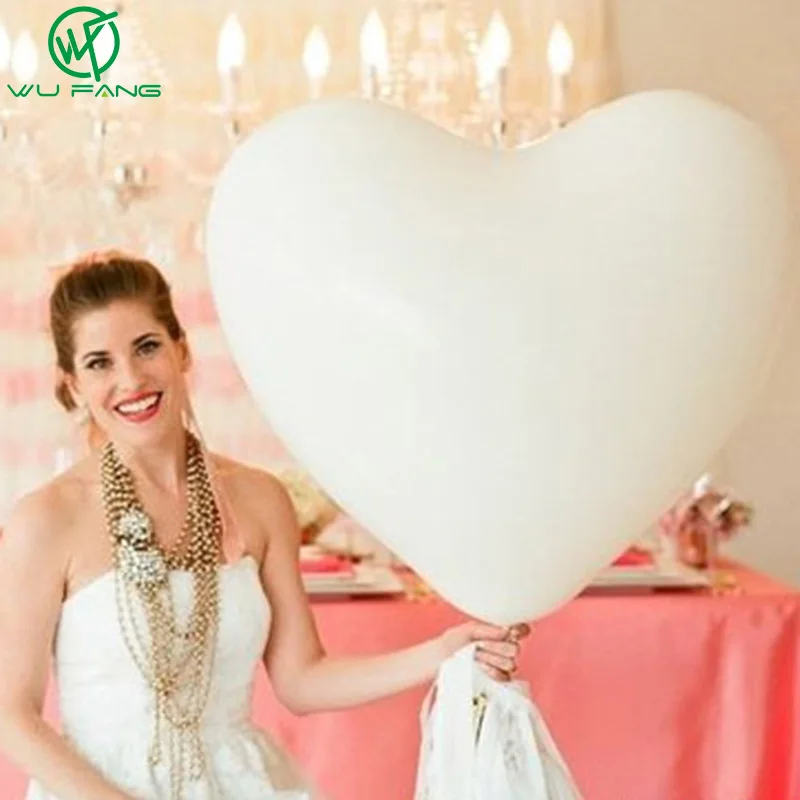 

3pcs 36inch Pure Color Large Latex Heart Shape Love Balloon for Wedding Supplies Valentine's Day Birthday Party Photo Decoration