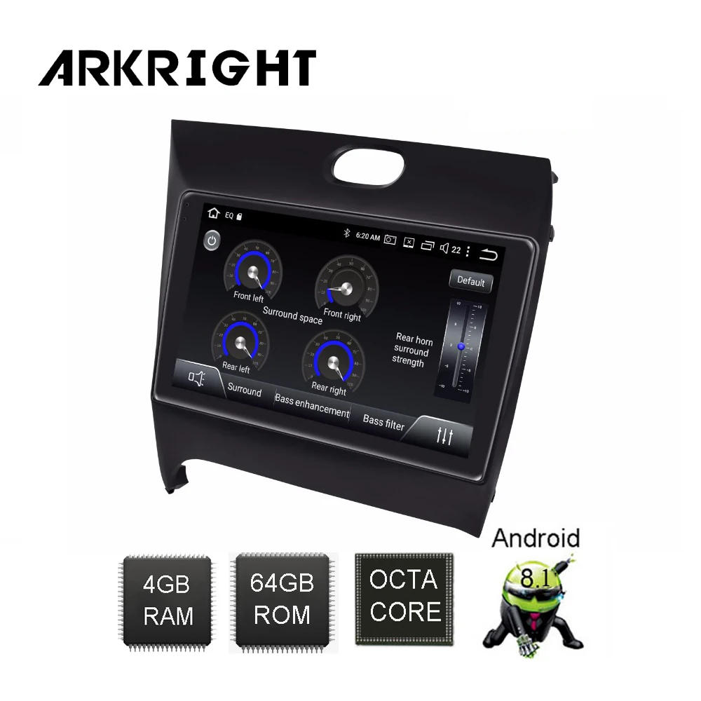 Автомобильная магнитола ARKRIGHT 9 дюймов Android 8 1 стерео аудио GPS для Kia Cerato K3 Forte 2012 2016