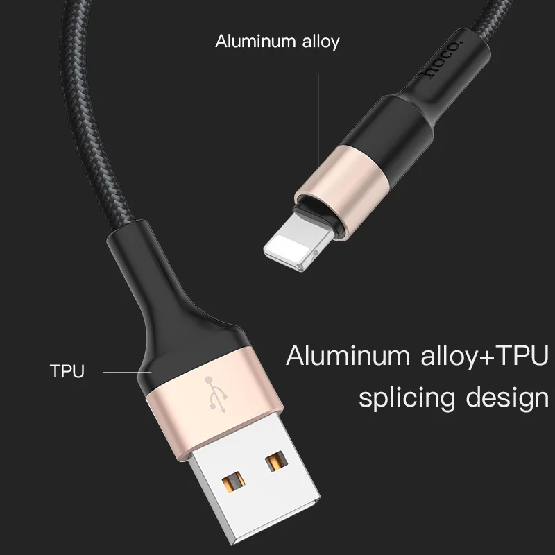 Кабель для быстрой зарядки телефона HOCO 9V 2A USB iPhone XS MAX XR 8 7 plus ipad кабели