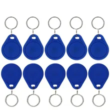 DWE CC RF 200 шт синий маленький rfid 125 кГц/13,56 МГц бесконтактный карты маркеры брелоки