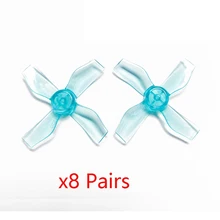 8Pairs GEMFAN 1220 1.2x2x4 31mm 1mm Hole 4-blade Propeller PC CW CCW Props for 0703-1103 RC Drone FPV Racing Brushless Motor