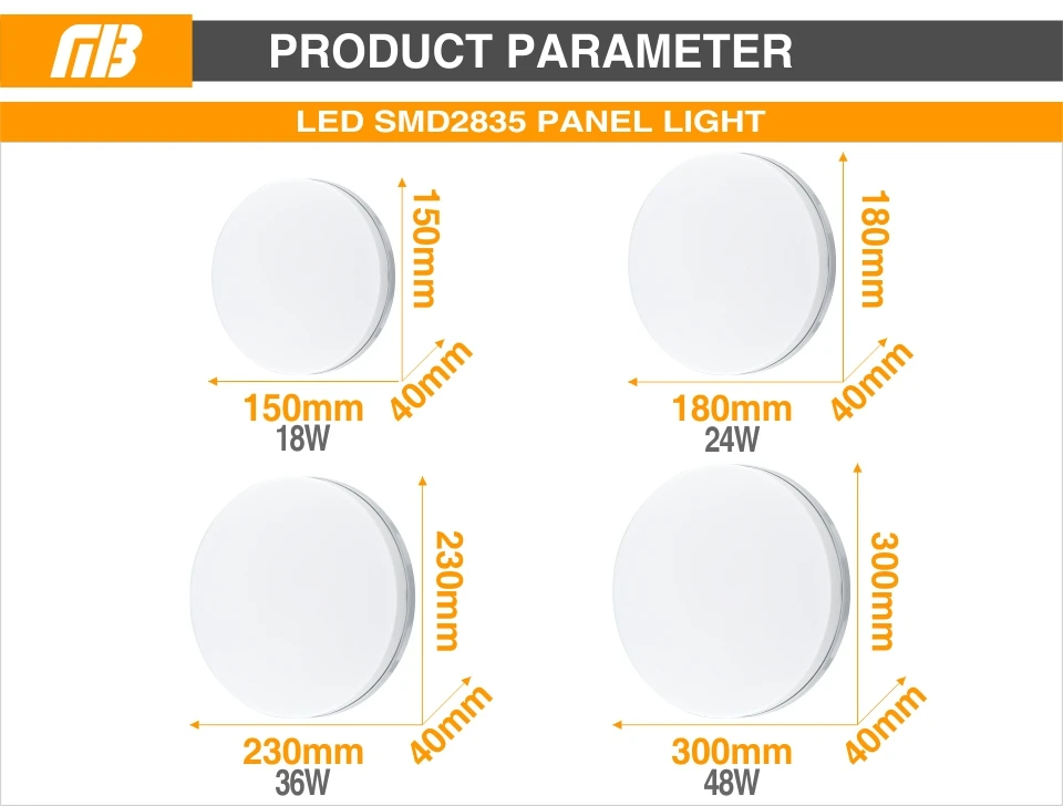 18 Вт, 24 Вт, 36 Вт, 40 Вт, 48 Вт светодиодный потолочный светильник, AC 220 В, Круглый теплый белый, холодный белый светильник, современная лампа, поверхностное крепление, панель заподлицо