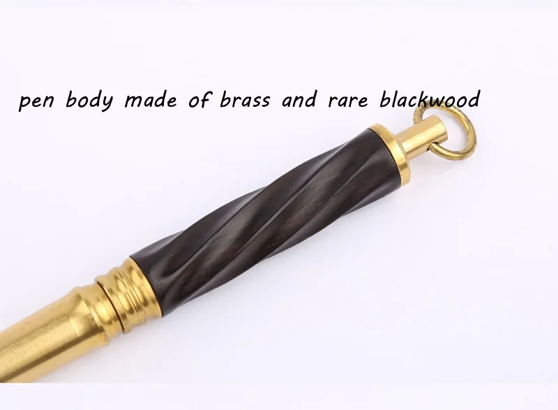 Шт. 1 шт. ручной работы латунь+ Blackwood гелевая ручка одноцветное портативный карман Творческий медь Signaturn тактическая ручка