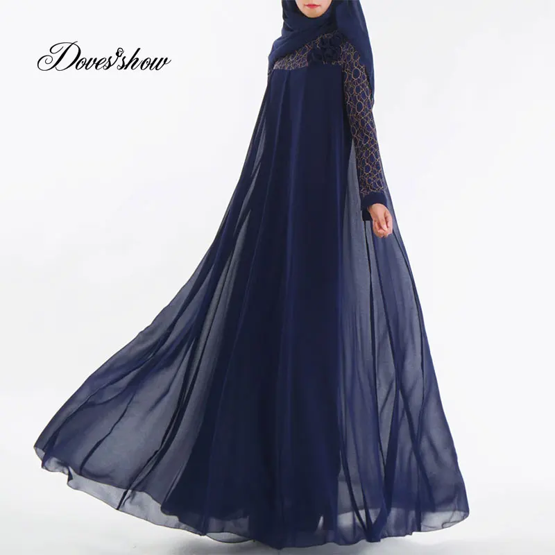 Fashion Muslim Dress Abaya Islamic Clothing For Women Malaysia Jilbab Djellaba Robe...