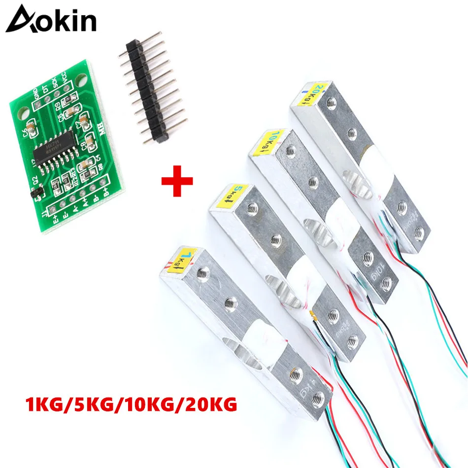 

Load Cell Weight Sensor 1KG 5KG 10KG 20KG HX711 Module Electronic Scale Aluminum Alloy Weighing Pressure Sensor