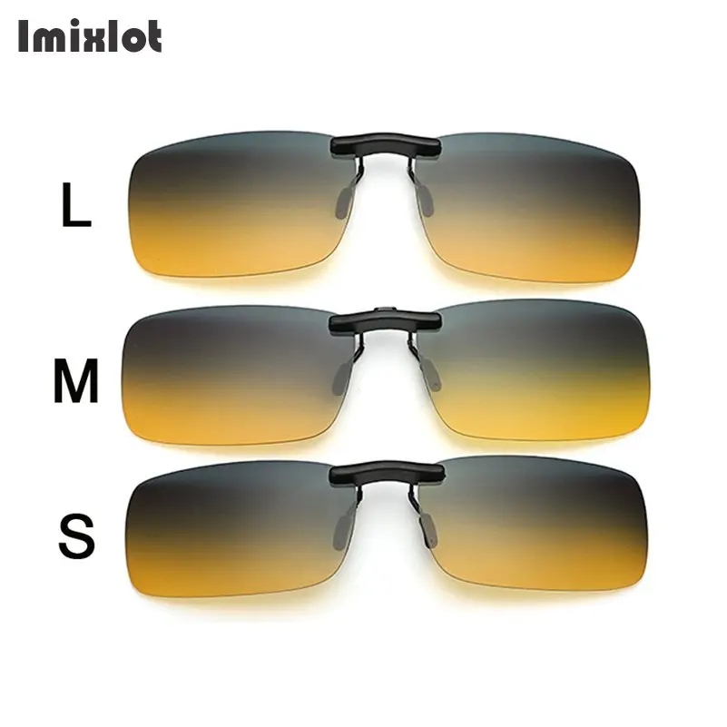 

Unisex Polarized Clip On Sunglasses Near-Sighted Driving Night Vision Lens Anti-UVA Anti-UVB Driver Sunglasses Clip For Men