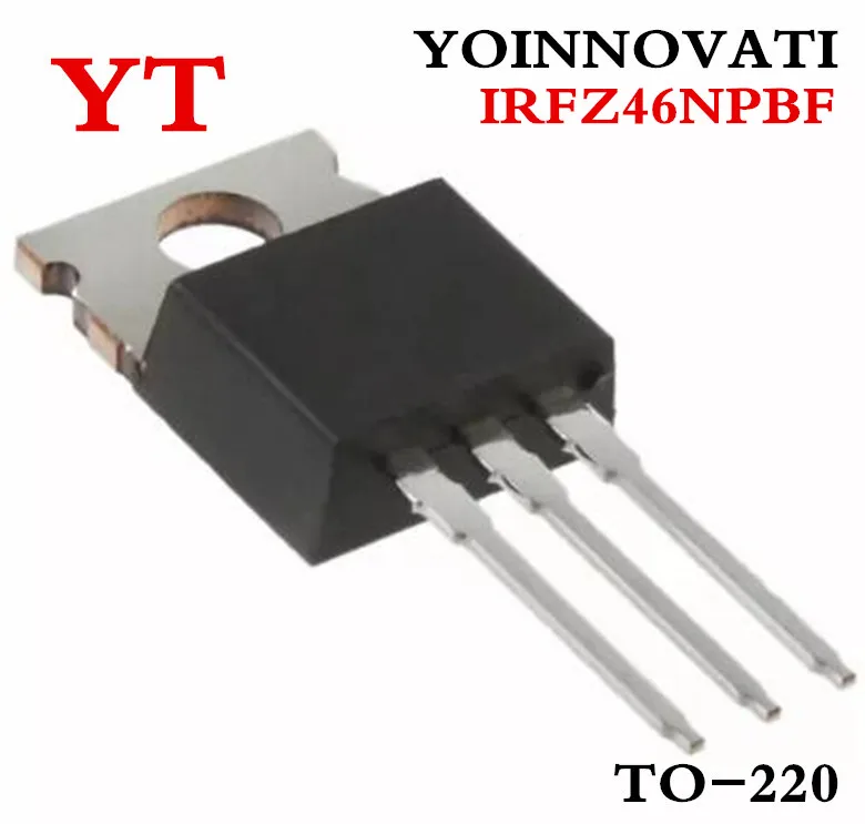 100 шт./лот IRFZ46N IRFZ46NPBF FZ46N IRFZ46 MOSFET N-CH 55V 53A TO-220 лучшее качество | Электронные